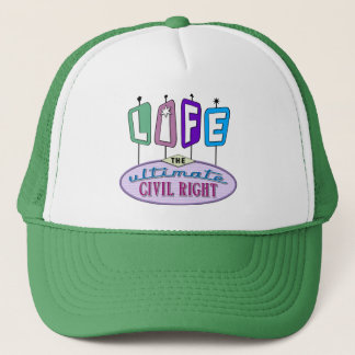 Baseball-style hat with a pro-life message.