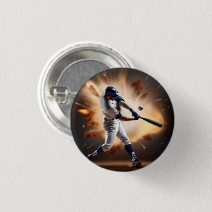 Baseball Super Play The Home Run, 3 Cm Round Badge