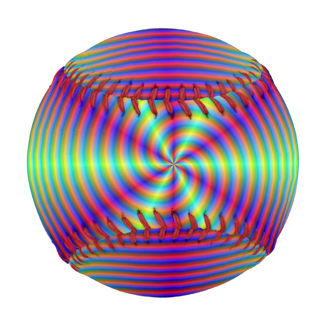Baseball  Swirl with Green Beams (Front)