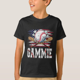 Baseball T-ball Gammie American Flag Proud Ball Ga T-Shirt