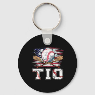 Baseball T-ball Tio American Flag Proud Ball Tio Key Ring