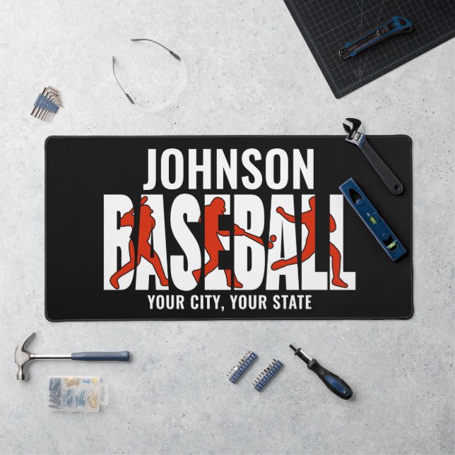 Baseball Team ADD NAME Champion Game Player Desk Mat (Workstation)