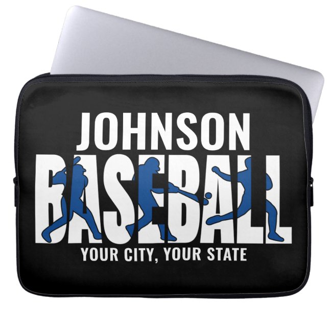 Baseball Team ADD NAME Champion Game Player Laptop Sleeve (Front)