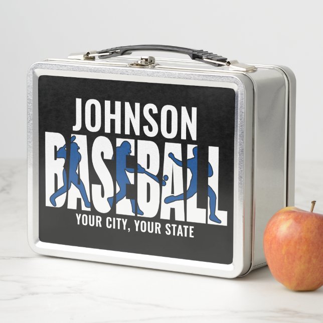 Baseball Team ADD NAME Champion Game Player Metal Lunch Box (In Situ)