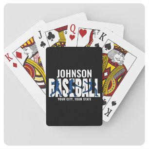 Baseball Team ADD NAME Champion Game Player Playing Cards