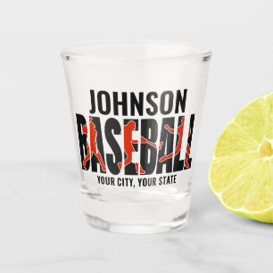 Baseball Team ADD NAME Champion Game Player Shot Glass