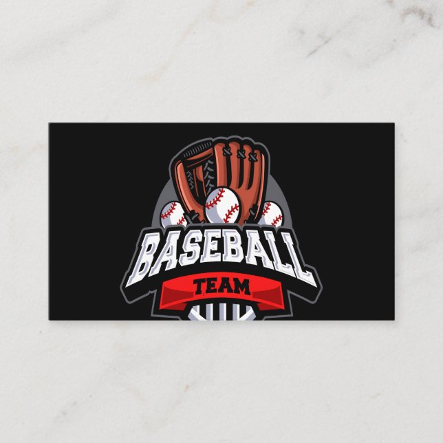 Baseball Team Business Card (Front)
