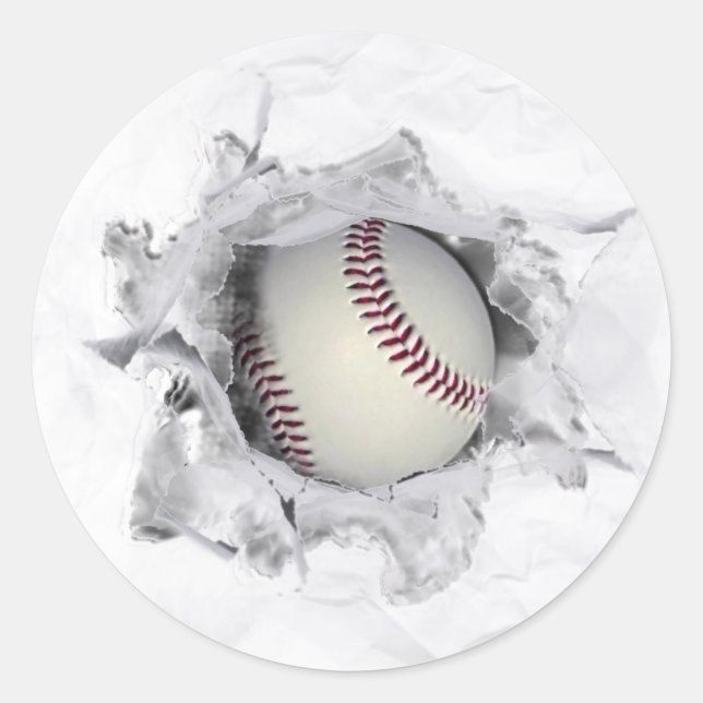 Baseball Team Classic Round Sticker (Front)