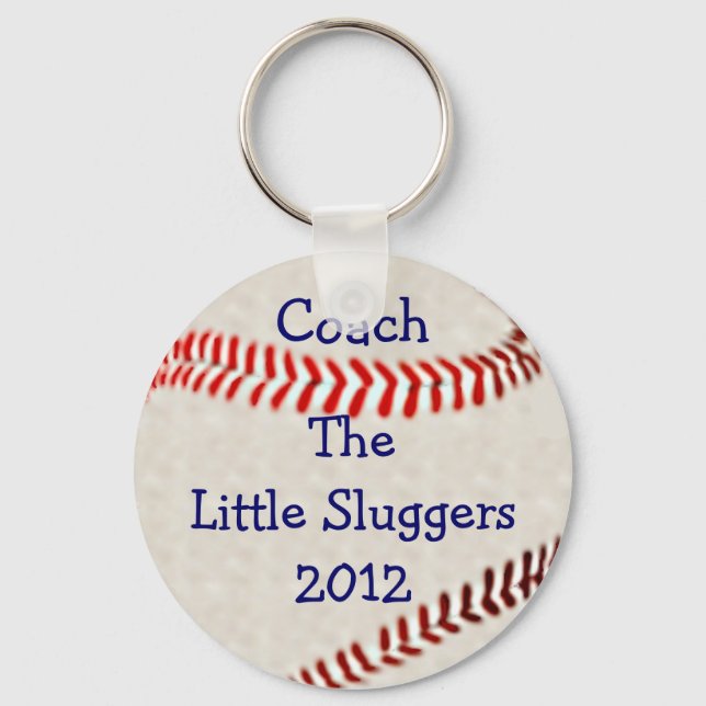 Baseball Team Coach Personalise It Key Ring (Front)