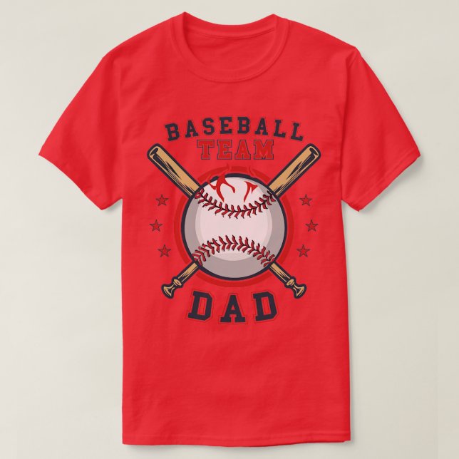 baseball team Dad T-Shirt (Design Front)