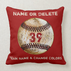 Baseball Team Gifts Personalised TEXT and COLORS Cushion