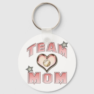 Baseball Team Mum Key Ring