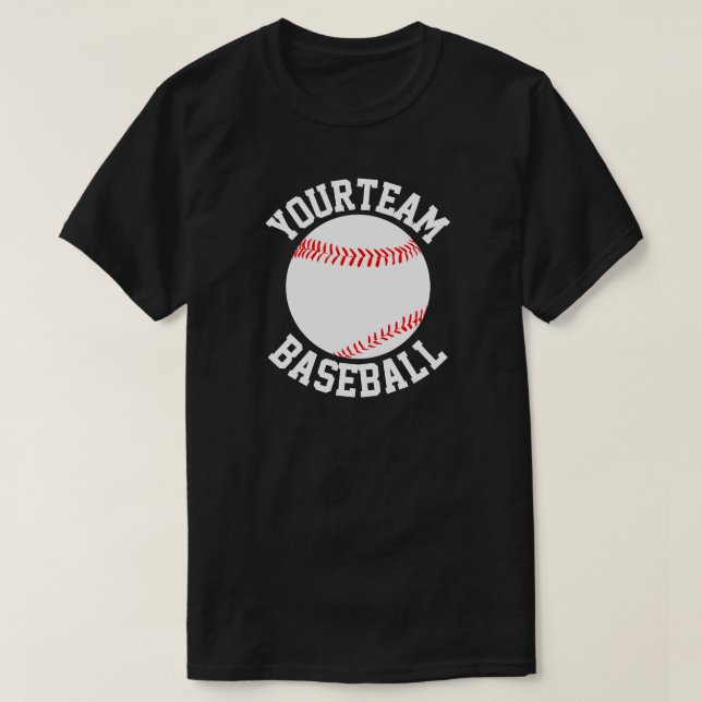 Baseball Team, Player & Jersey Number Men's Shirt (Design Front)
