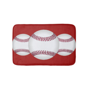 Baseball Team Sports Bath Mat Accessory