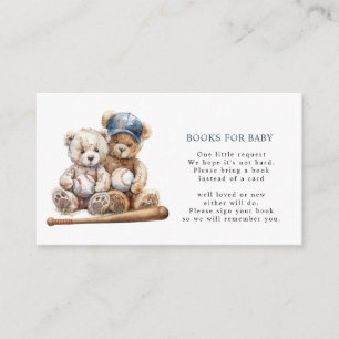 Baseball Teddy Bears Twins Books For Baby Enclosure Card