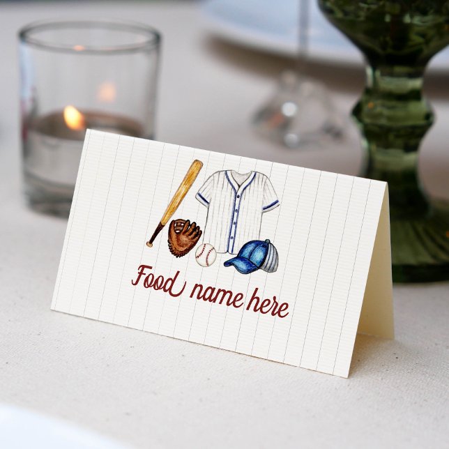 Baseball Tent Place Card Birthday Party (Creator Uploaded)