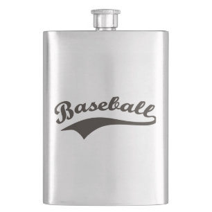 Baseball Text Hip Flask