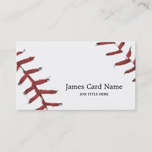 Baseball Texture Illustration Business Card (Front)