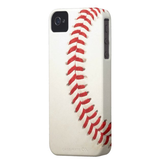 Baseball Texture iPhone 4/4S Case-Mate B.T. Case-Mate iPhone Case (Back Left)