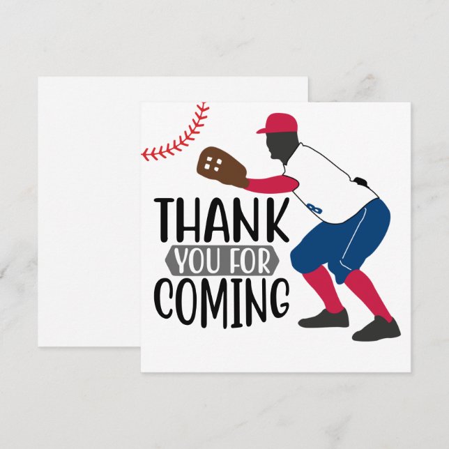 Baseball thank you for coming  (Front/Back)