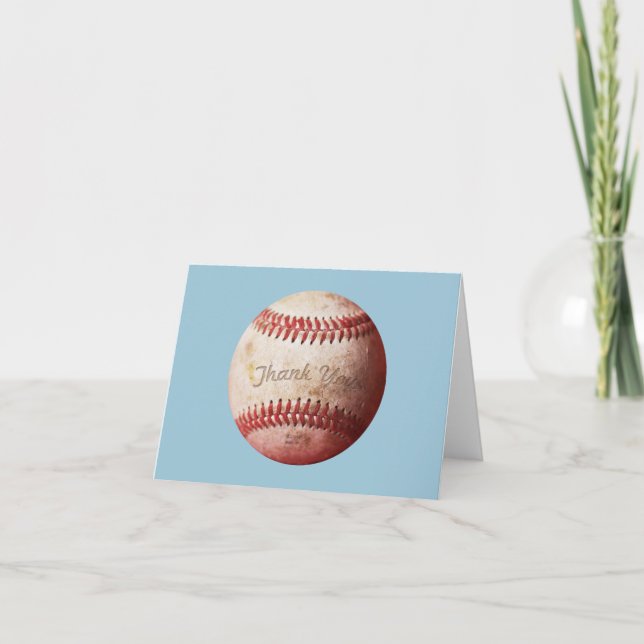 Baseball Thank You Note Cards | Sports Cards (Front)