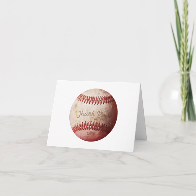 Baseball Thank You Note Cards | Sports Cards (Front)