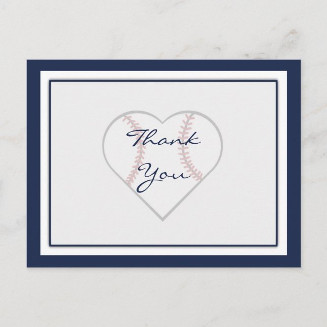 Baseball Thank You Postcards (Front)