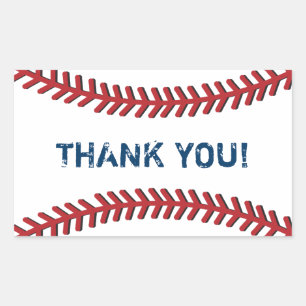 Baseball Thank You Stickers