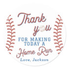 Baseball Thank You Stickers | First Birthday Party