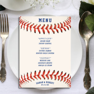 Baseball The Perfect Catch Wedding Reception Menu