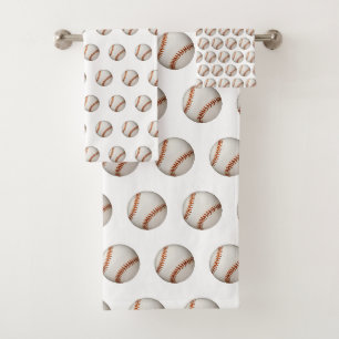 Baseball Theme Bath Towel Set