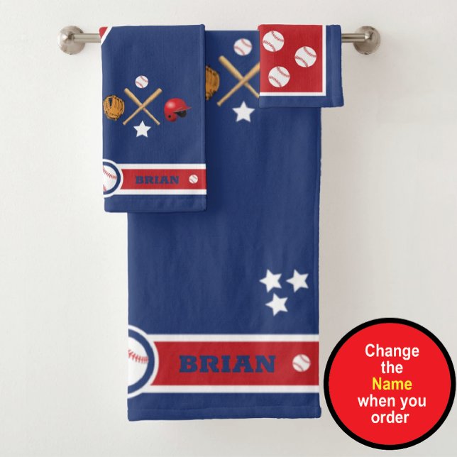 Baseball theme bath towel set (Creator Uploaded)