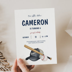 Baseball Theme Birthday Invitation 