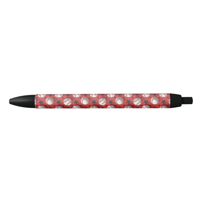Baseball Theme Black Ink Pen (Front)