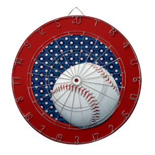 Baseball Theme Blue & White Dart Board Dartboard