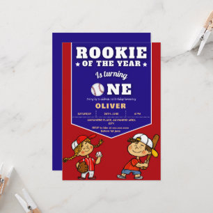 baseball theme boy 1st birthday  invitation