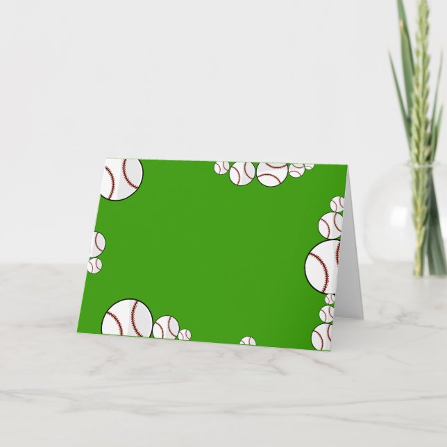 baseball theme note card (Front)