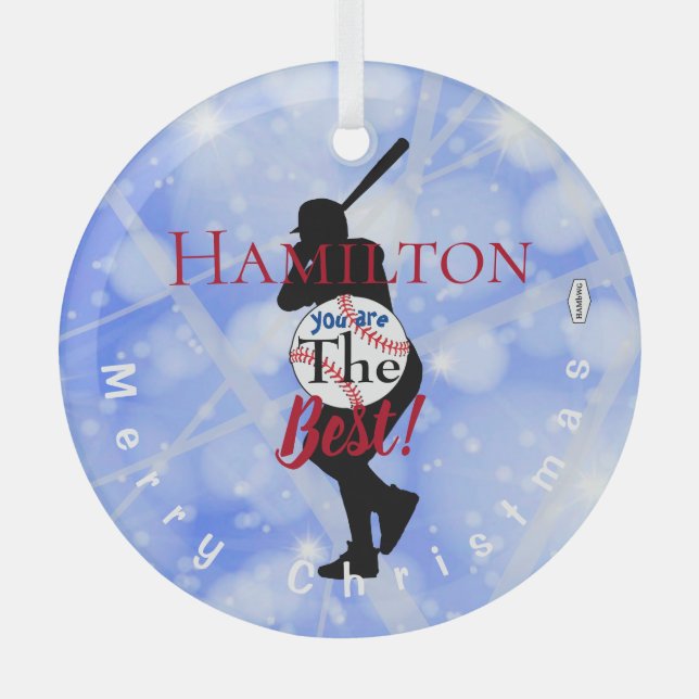 Baseball Theme Ornament HAMbWG (Front)