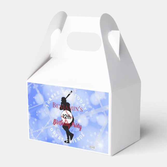 Baseball Theme Party Favour Box HAMbyWG (Front Side)