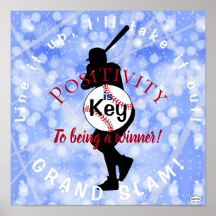 Baseball Theme Positivity Poster HAMbyWG