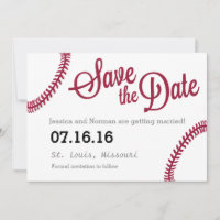 Baseball theme Save the Date