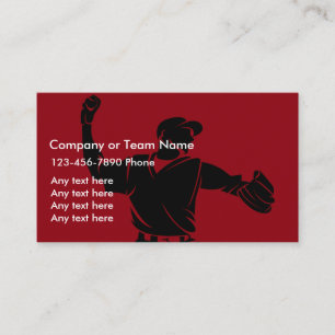 Baseball Theme Sports Business Cards