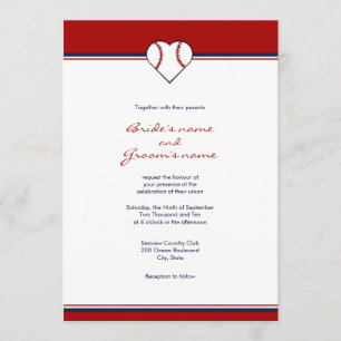 Baseball Theme Wedding Invitations