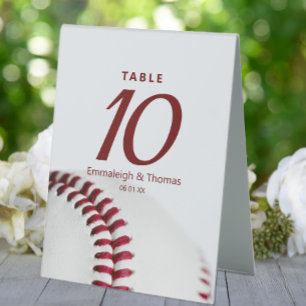 Baseball Theme Wedding Numbered