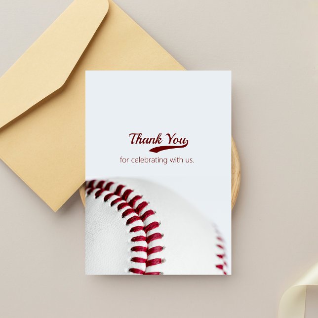 Baseball Theme Wedding Thank You Card (Creator Uploaded)