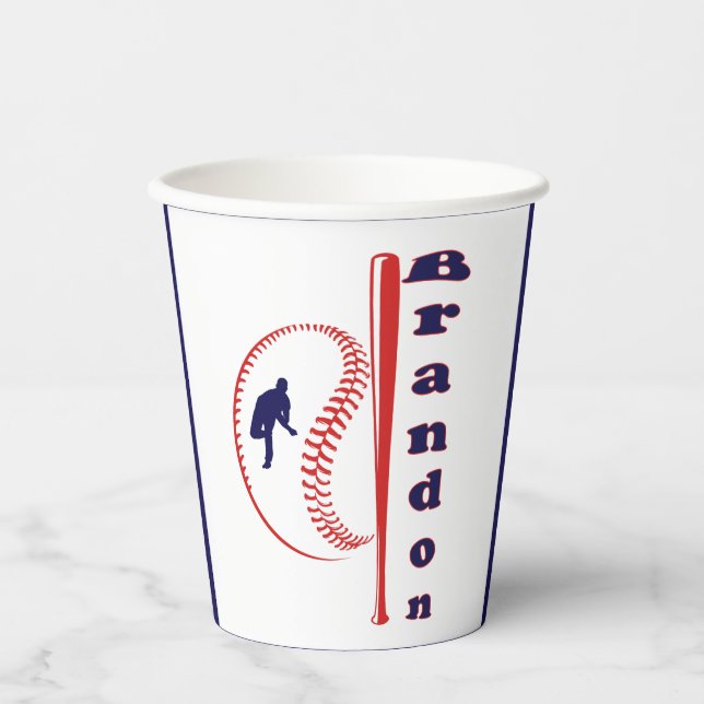 Baseball Themed All-Star Sports Paper Cups (Front)