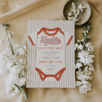 Baseball Themed Baby Shower Invitation 