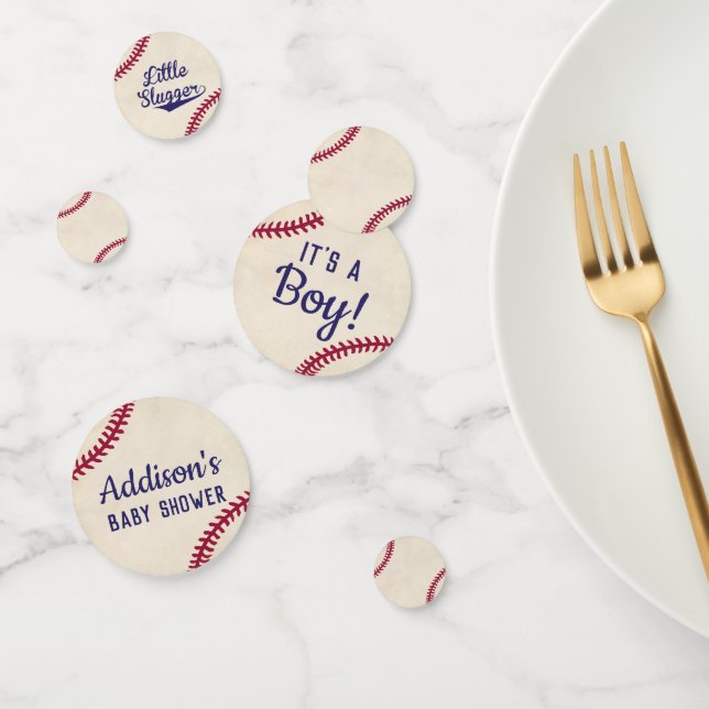 Baseball Themed Baby Shower Table Confetti (Group)