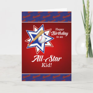 Baseball Themed Birthday for the Sports Fan Kid Card