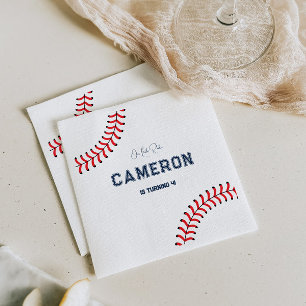 Baseball Themed Birthday  Napkin